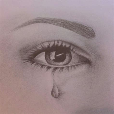 Pencil Eye With Tears Drawing Eye Drawing Drawings Eye Art