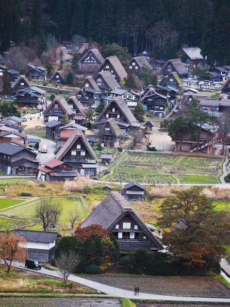 Shirakawa Go Heritage Village Located In U Prefecture Japan Stock