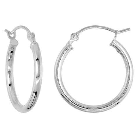 Shop Earrings Hoopsterling Silver Tube Hoop Earrings With Post Snap