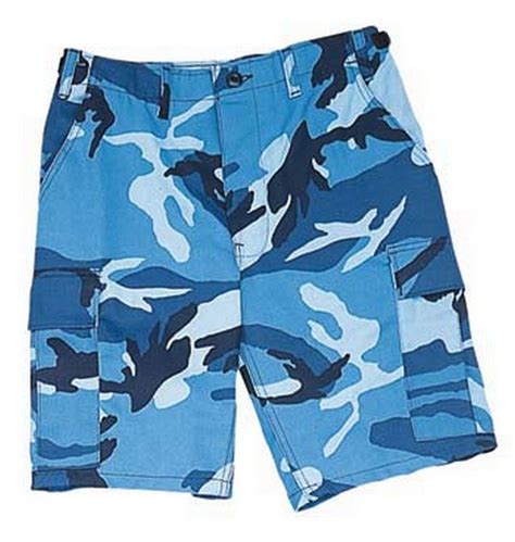 Blue Camouflage Shorts Military Cargo Shorts Size 2xl In 2021