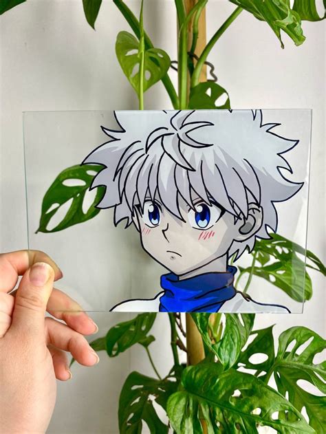 Killua Hunterxhunter Glass Painting In Glass Painting