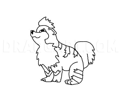 How To Draw Growlithe Growlithe From Pokemon Coloring Page Trace Drawing