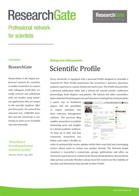 Pdf Researchgate Is The Leading Professional Network For Scientists