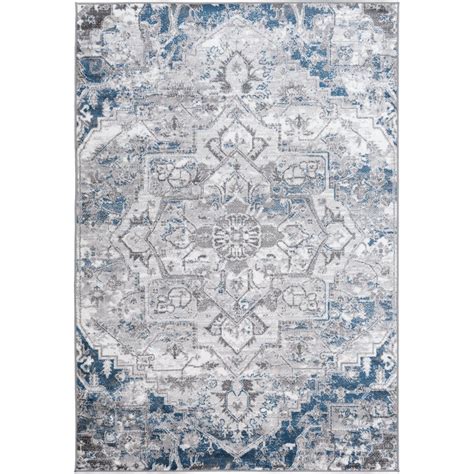 Monte Carlo Rug In Sky Blue Light Gray Charcoal White Light Grey