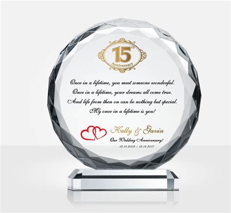 15th Crystal Wedding Anniversary Ts Diy Awards