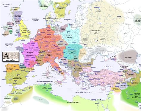 Map Of Europe Circa 1000 Ad Pics