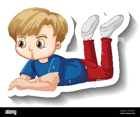Young Blonde Lying On Ground Stock Vector Images Alamy