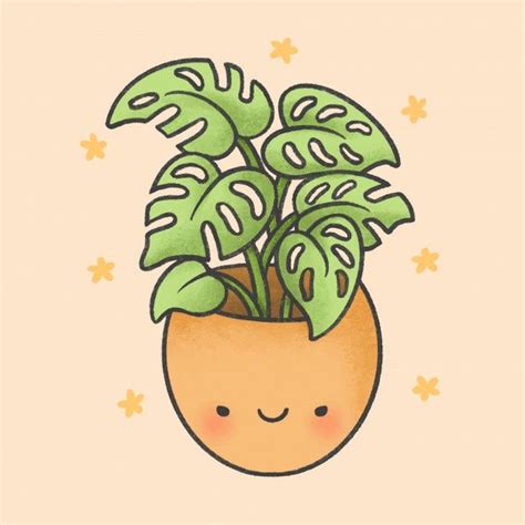 Premium Vector Cute Plant Cartoon Hand Drawn Style Plant Cartoon