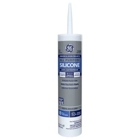 Ge Silicone 1 All Purpose Window And Door Sealant Pack Of 1 Clear 101