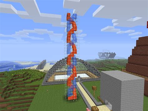 Spiral Tower Of Lava And Water Minecraft Map