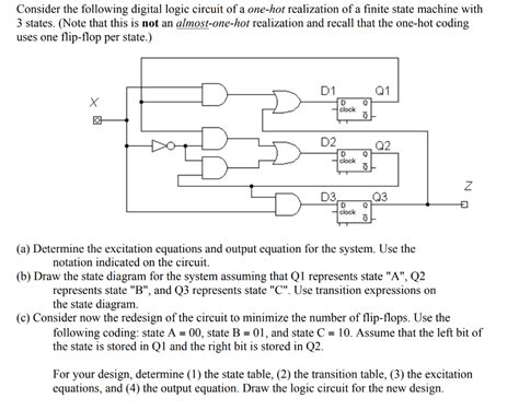 Solved Consider The Following Digital Logic Circuit Of A