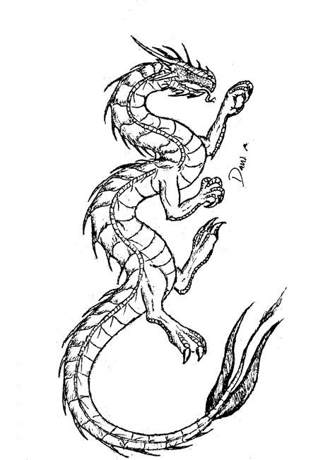 Tattoo Dragon Coloring Pages