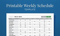 Job Scheduling Spreadsheet within Free Printable Weekly Work Schedule ...