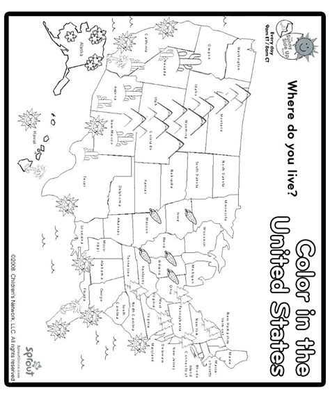 50 States Coloring Pages At Free Printable Colorings