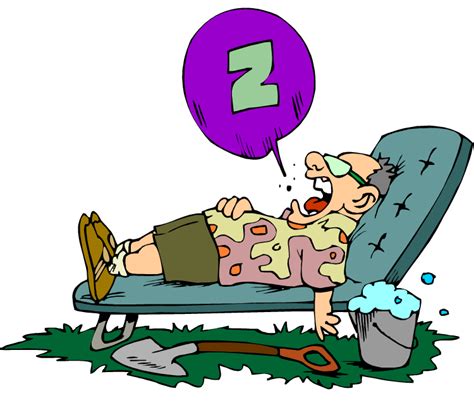 Cartoon Of A Lazy Man Snoring In A Lawn Chair Clipart Best Clipart Best