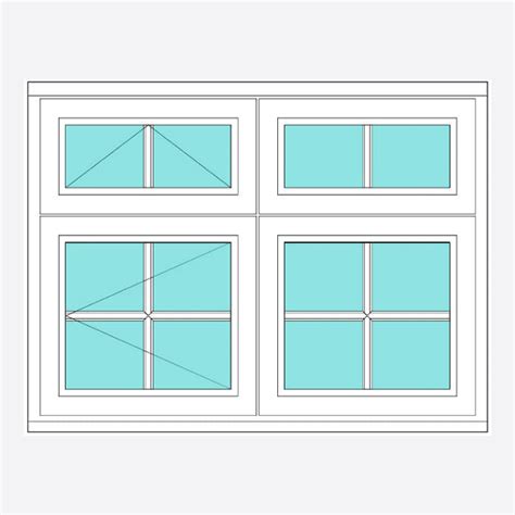 Timber All Bar Casement Window With Transom Vent Over Openfixed Over