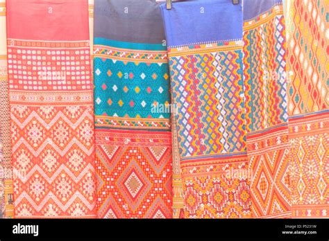 Colorful Of Native Thai Style Silk Beautiful Handmade Woven Fabrics