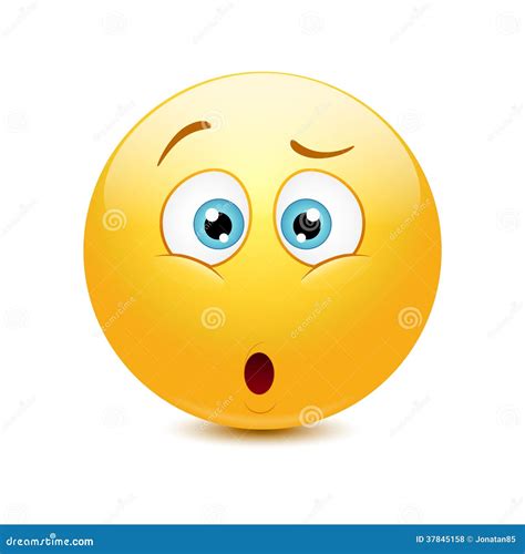 Confused Emoticon With Speech Bubble Vector Illustration