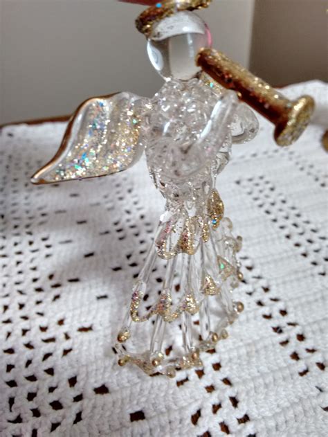Spun Glass Angel Ornament Vintage Angel Ornament Hanukkah T Etsy