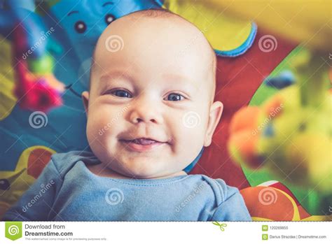 Cute Baby Smile Close Up Stock Image Image Of Closeup 120269855