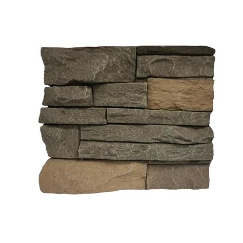 Faux panel samples are available finished or unfinished, and measure approximately 10 x 12. GenStone Stacked Stone Sample 1-sq ft Stratford Faux Stone ...