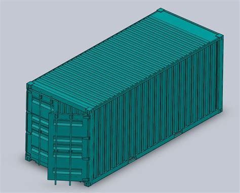 20ft Shipping Container Solidworks 3d Cad Model Grabcad