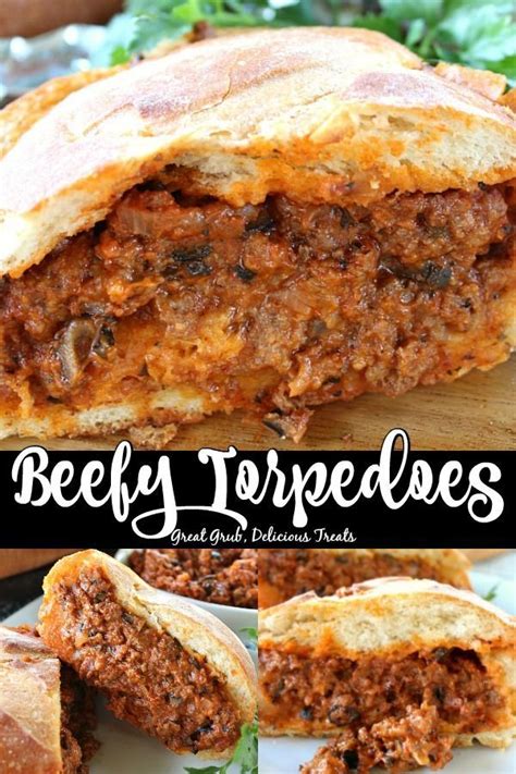 Great for a game day party! Beefy Torpedoes are made with ground beef, cheddar cheese ...