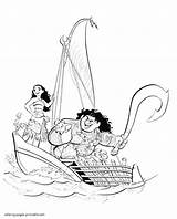 Moana Coloring Pages Printable Print Disney Cartoon Characters Look Other Template sketch template