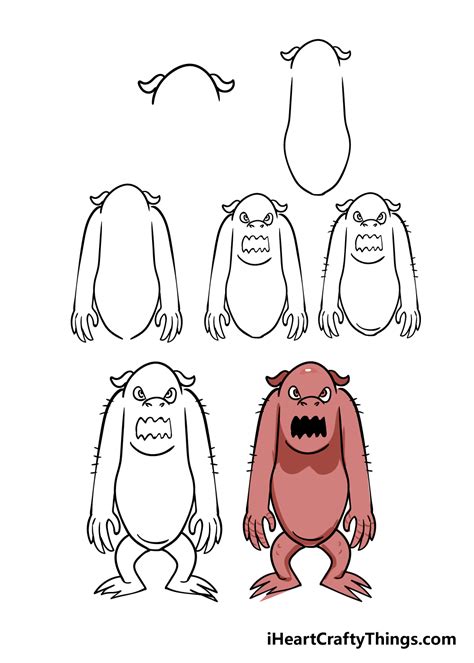 How To Draw A Cool Monster Step By Step