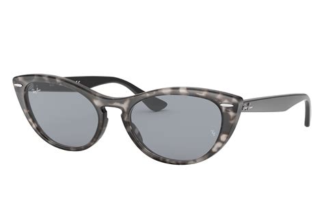 nina sunglasses in grey havana and blue rb4314n ray ban® us