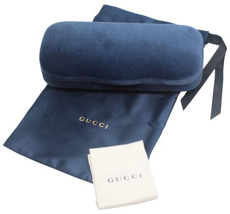 Gucci Hard Velvet Eyeglasssunglass Case In Blue Designer Glasses Usa