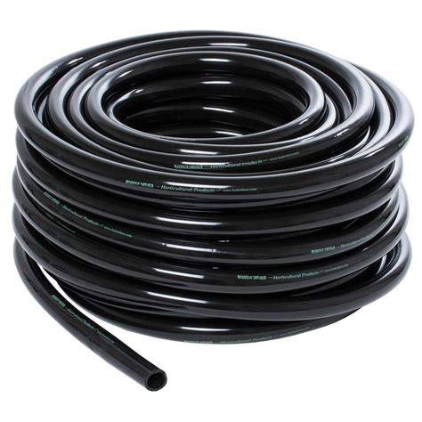 34in Inner Diameter Black Vinyl Flexible Tubing 100ft The