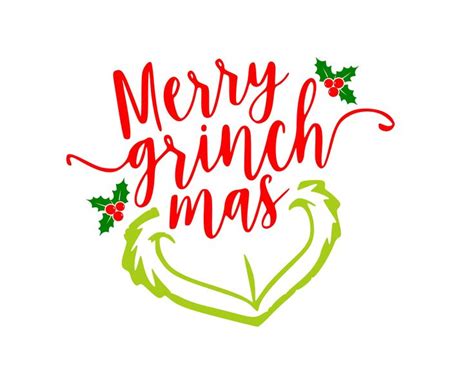 Christmas | The Grinch "Merry Grinchmas" Digital SVG | DXF | PNG Files