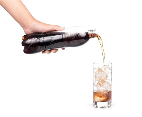 Premium Photo Pouring Coca Cola Splash Into Glass Isolated On White