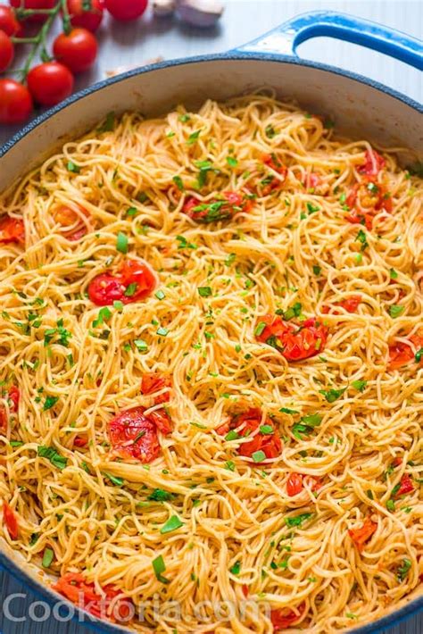 Angel hair pasta recipes best pasta recipes chicken pasta recipes dog recipes cooking recipes chicken dips spaghetti recipes noodle. Easy Angel Hair Pasta Recipe | COOKTORIA