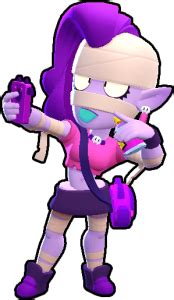Emz attacks with blasts of hair spray that deal damage over time, and slows down opponents with her emz gives you a blast of her hair spray! Emz - Wiki, Informações, Skins e Ataques | Brawl Stars Dicas
