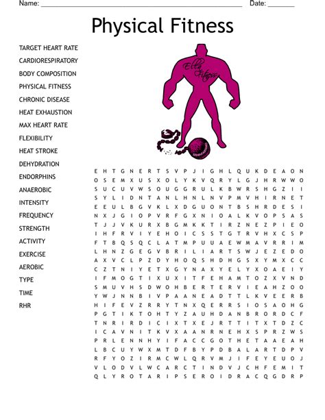 Physical Fitness Word Search Wordmint