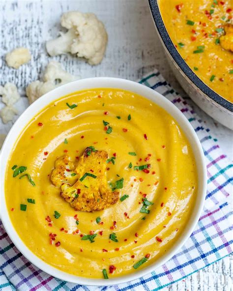 Creamy Turmeric Roasted Cauliflower Soup Healthy Fitness Meals