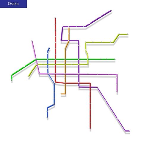 Premium Vector 3d Isometric Map Of The Osaka Metro Subway