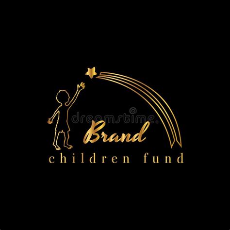 Charity Children Vector Logo Design Stock Vector Illustration Of