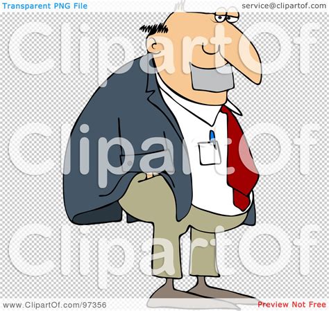 Royalty-Free (RF) Clipart Illustration of a Businessman With Duct Tape Over His Mouth by Dennis ...