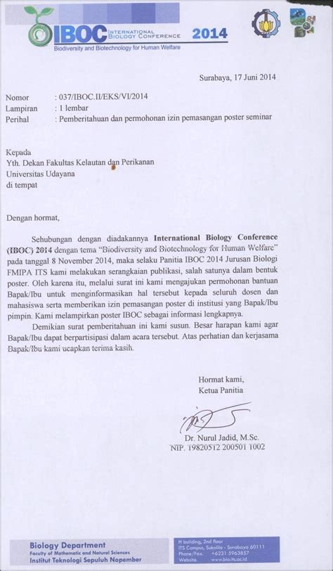 Contoh Surat Permohonan Pemasangan Acara Di Web Surat Permohonan The