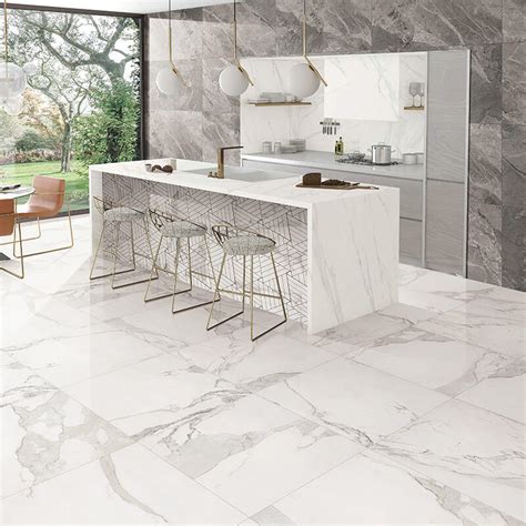 They look beautiful in kitchen backsplashes, shower walls, and garden paths. Honed White Carrara Marble Tile 12x24 Porcelain Tile 1 ...