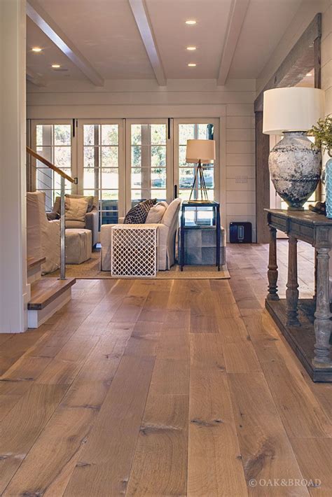 Wide Plank White Oak Hardwood Floor By Oak And Broad With Custom Stain