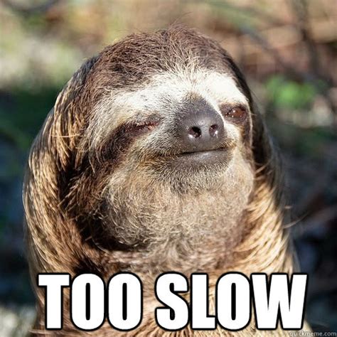 Too Slow 10 Guy Sloth Quickmeme