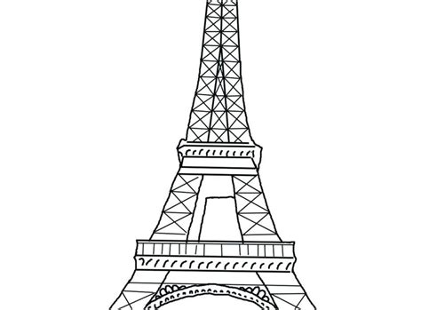 Paris Eiffel Tower Coloring Pages At Getdrawings Free Download
