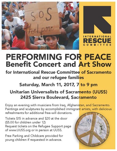 Refugee Benefit Concert And Art Show Saturday Mar 11 Uuss A