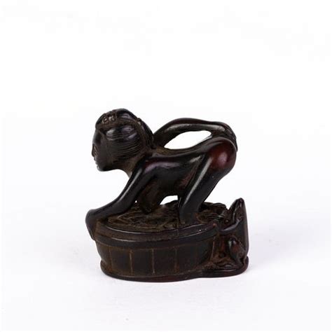 erotic japanese carved wood netsuke inro for sale at auction from 28th august to 25th september