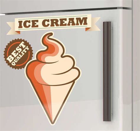 Advertising Ice Cream Sign Decal Tenstickers