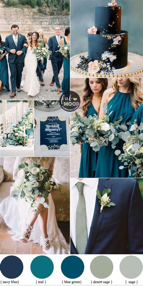 Navy Blue Sage And Teal Wedding Color Combos Teal Wedding Colors